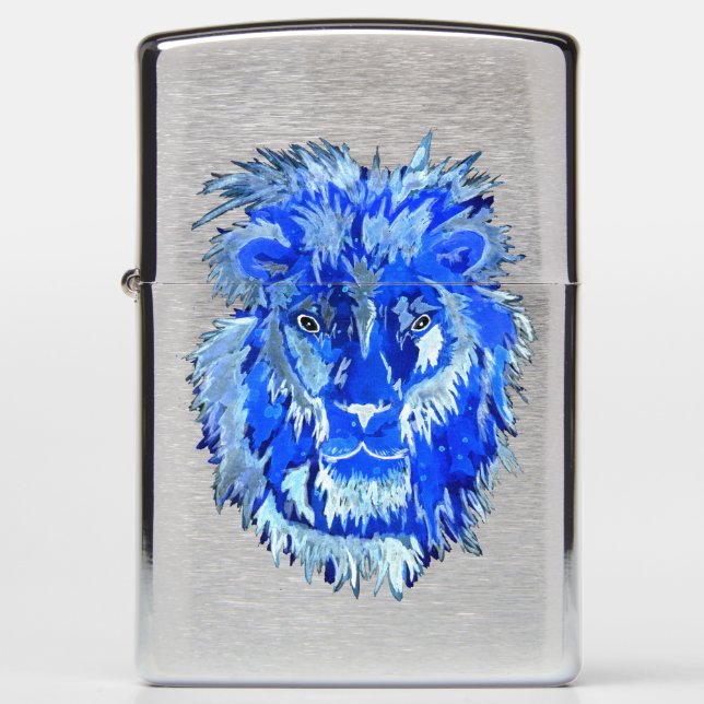 Blue Lion Spirit Zippo Lighter (Front)