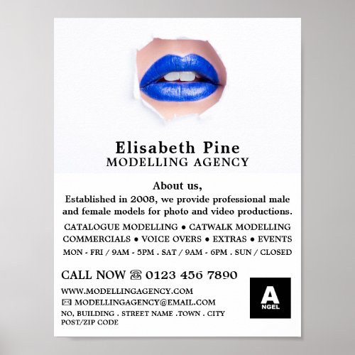 Blue Lips Modeling Agency Model Agent Poster