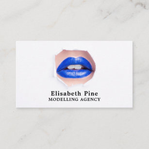 Blue Lips, Modelling Agency, Model Agent Business Card