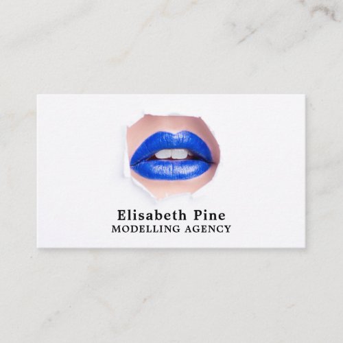 Blue Lips Modelling Agency Model Agent Business Card