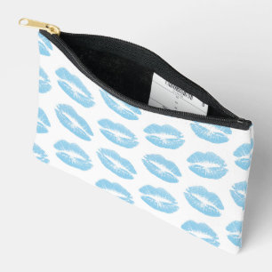 Blue Lips, Pattern Of Lips, Blue Lipstick, Kiss Accessory Pouch