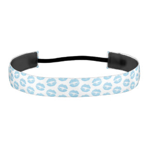 Blue Lips, Pattern Of Lips, Blue Lipstick, Kiss Athletic Headband