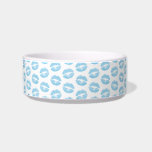 Blue Lips, Pattern Of Lips, Blue Lipstick, Kiss Bowl<br><div class="desc">Elegant, stylish and sophisticated pattern with blue lips on white background. Modern and trendy gift, perfect for the makeup lover in your life.</div>