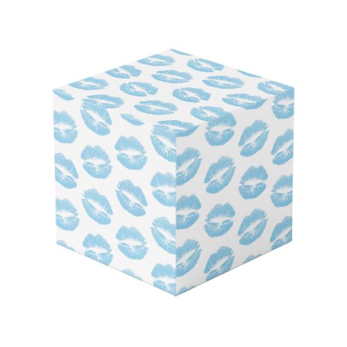 Blue Lips Pattern Of Lips Blue Lipstick Kiss Cube