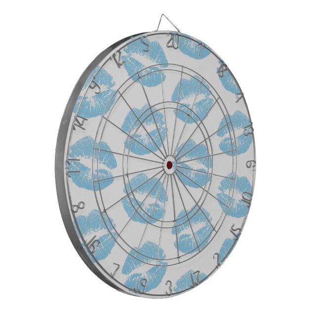 Blue Lips, Pattern Of Lips, Blue Lipstick, Kiss Dart Board (Front Left)
