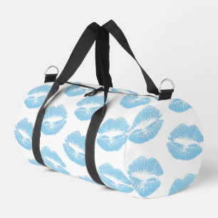 Blue Lips, Pattern Of Lips, Blue Lipstick, Kiss Duffle Bag