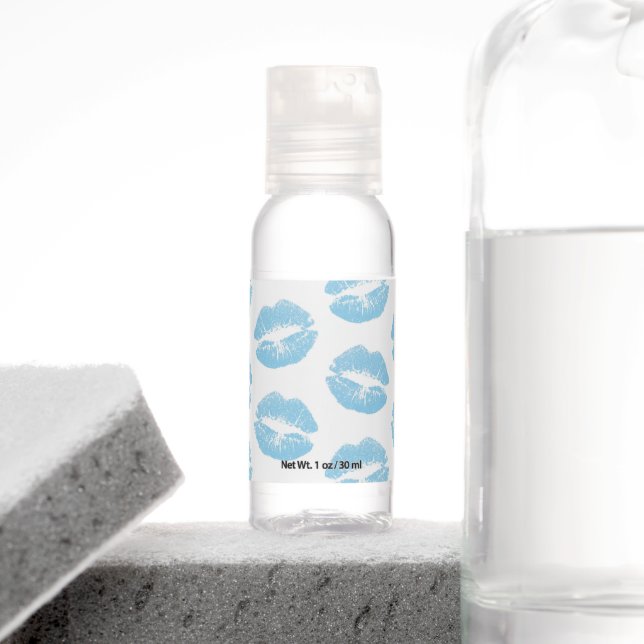 Blue Lips, Pattern Of Lips, Blue Lipstick, Kiss Hand Sanitizer (Insitu)