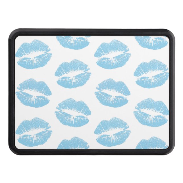 Blue Lips, Pattern Of Lips, Blue Lipstick, Kiss Hitch Cover (Front)