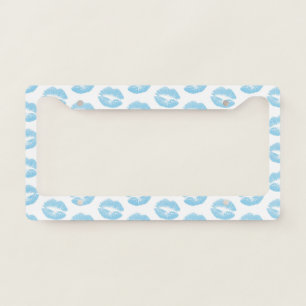 Blue Lips, Pattern Of Lips, Blue Lipstick, Kiss License Plate Frame