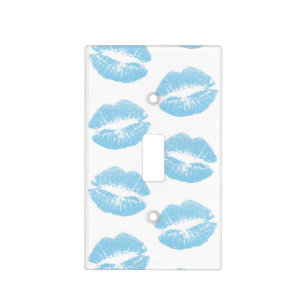 Blue Lips, Pattern Of Lips, Blue Lipstick, Kiss Light Switch Cover