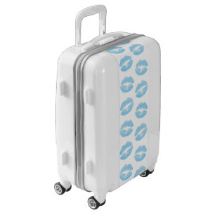 Blue Lips, Pattern Of Lips, Blue Lipstick, Kiss Luggage