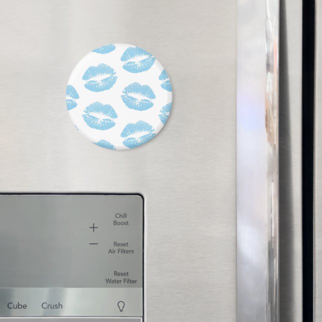 Blue Lips, Pattern Of Lips, Blue Lipstick, Kiss Magnet (In Situ (Fridge))