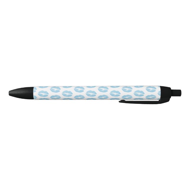 Blue Lips, Pattern Of Lips, Blue Lipstick, Kiss Pen (Bottom)