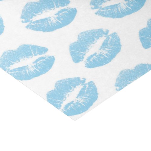 Blue Lips Pattern Of Lips Blue Lipstick Kiss Tissue Paper