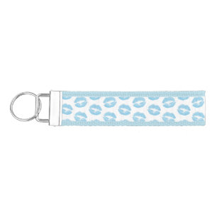 Blue Lips, Pattern Of Lips, Blue Lipstick, Kiss Wrist Keychain