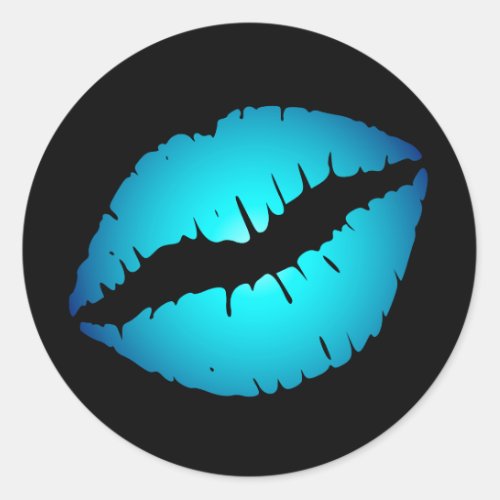 Blue Lips Stickers