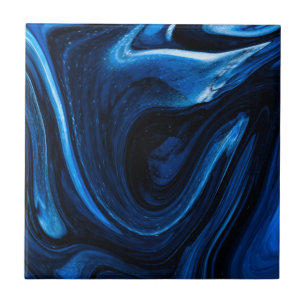 Blue Liquid Ceramic Tile