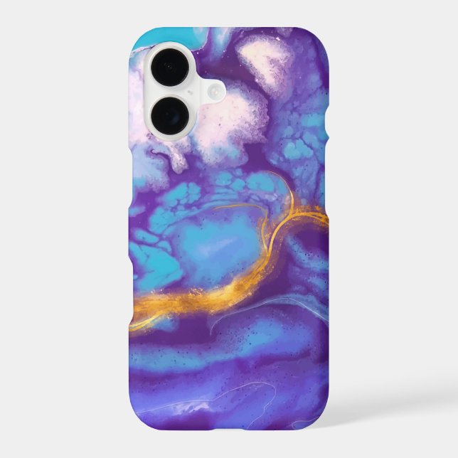 Blue Liquid Iphone Case (Back)
