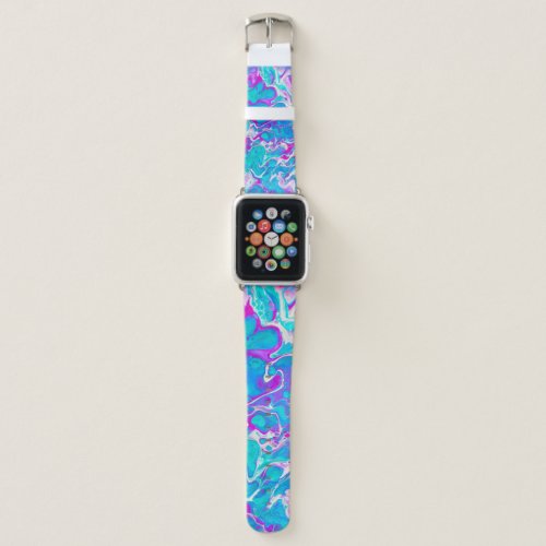 Blue Liquid Marble Apple Watch Band