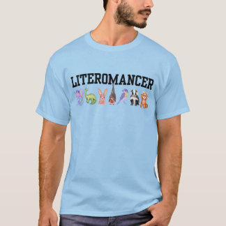 Blue Literomancer t-shirt with House totems