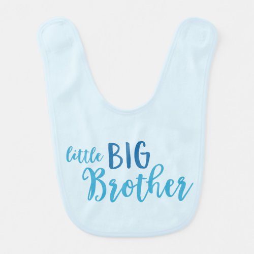 Blue Little Big Brother Bib