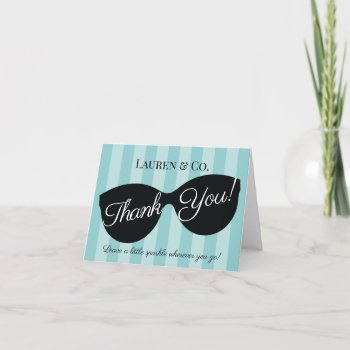 Blue Little Black Dress Thank You Card by ThePaperAffair at Zazzle