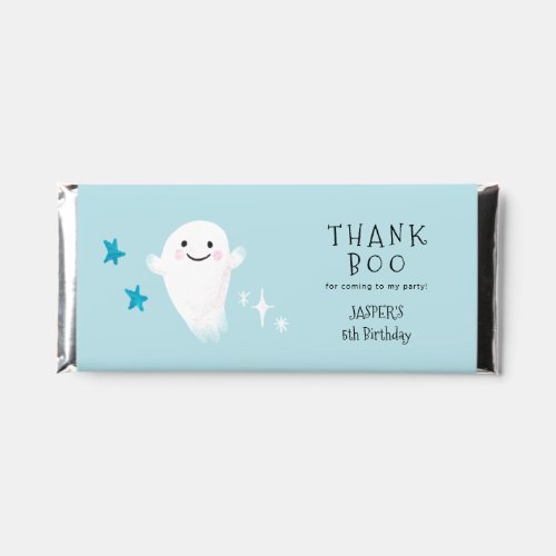 Blue Little Boo Birthday Hershey Bar Favors