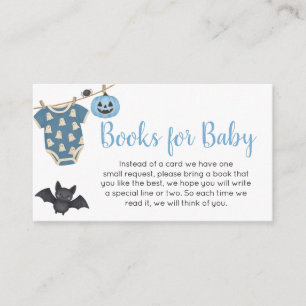 Blue Little Boo Clothesline Baby Books for Baby Enclosure Card