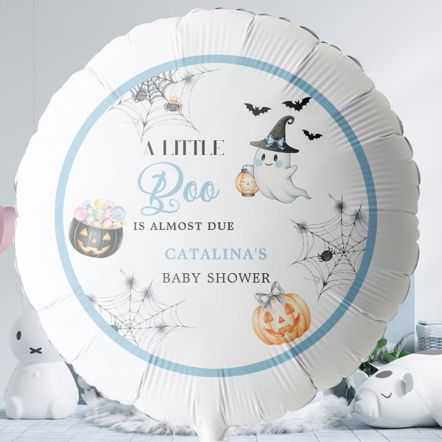 Blue Little Boo Halloween Baby Shower Pumpkin Balloon (Creator Uploaded)