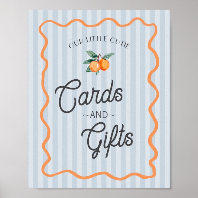 Blue Little Cutie Citrus Cards & Gifts Poster (Front)