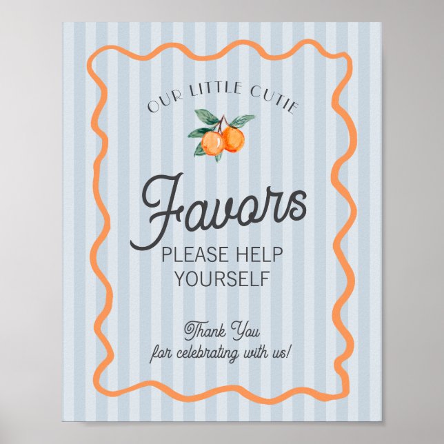Blue Little Cutie Citrus Main Squeeze Favors Poster (Front)