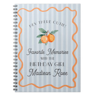 Blue Little Cutie Favorite Memories Birthday Notebook