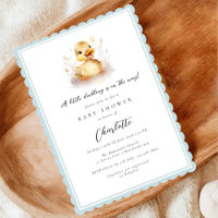 Blue Little Duckling Baby Shower