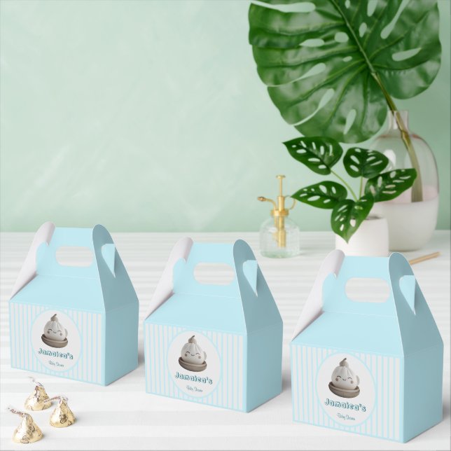 Blue Little Dumpling Baby Shower Favor Box (Multiple)