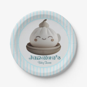 Blue Little Dumpling Baby Shower  Paper Plates