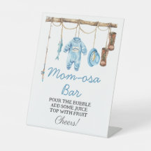 Blue Little Fisherman Mom-osa Bar Baby Shower