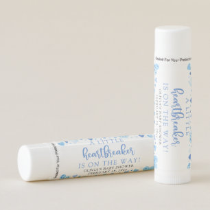 Blue Little Heartbreaker Valentine Baby Shower Lip Balm