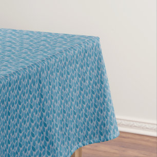 Blue Little Leaf Texture Tablecloth