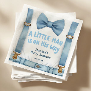 Blue Little Man Baby Shower Napkins