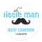 Blue Little Man Mustache Baby Shower Sticker