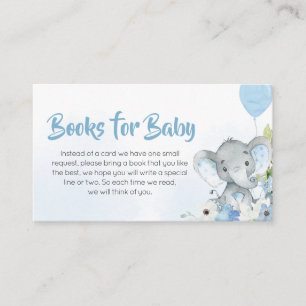 Blue Little Peanut Elephant Books for Baby Enclosure Card