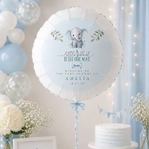 Blue Little Peanut on the Way Elephant Welcome Balloon