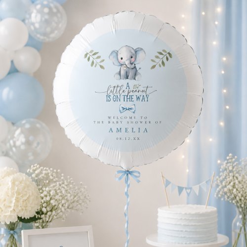 Blue Little Peanut on the Way Elephant Welcome  Balloon