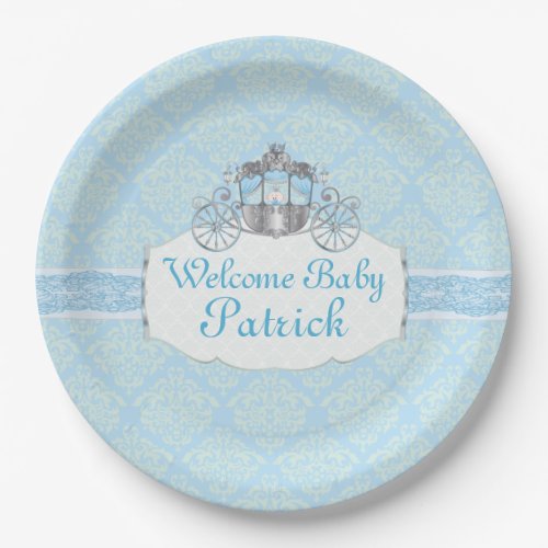 Blue Little Prince Baby Shower Paper Plates