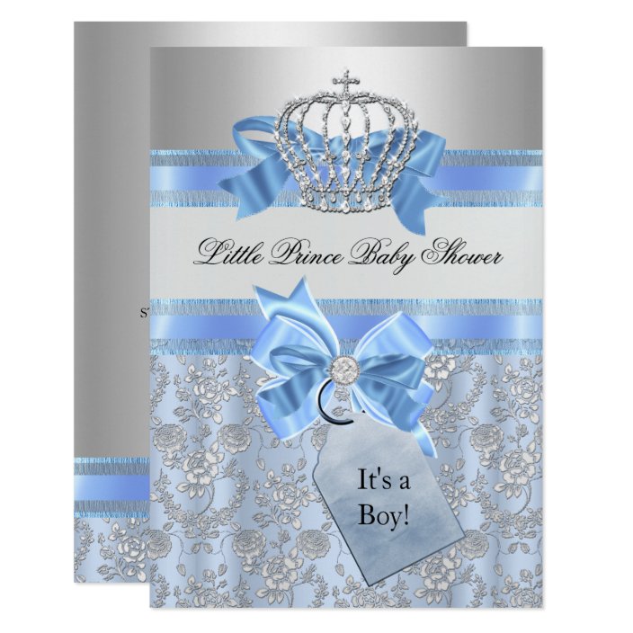 crown baby shower invitations