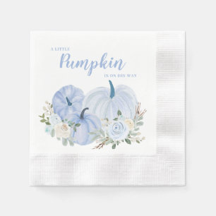 Blue Little Pumpkin Baby Shower Napkins