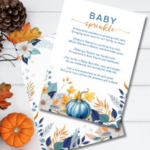 Blue little pumpkin baby sprinkle