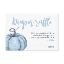 Blue little Pumpkin boy Baby Shower Enclosure Card
