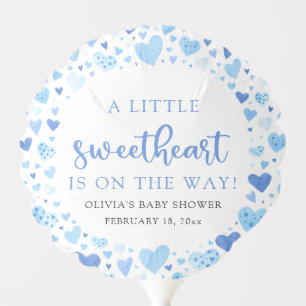 Blue Little Sweetheart Valentine's Day Baby Shower Balloon
