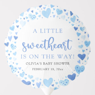 Blue Little Sweetheart Valentine's Day Baby Shower Balloon